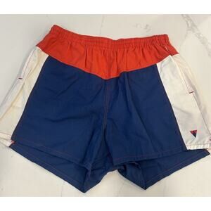Vtg Jantzen Men's X-Large Sz 38 Red White Blue Swim Trunks Lined Elastic USA